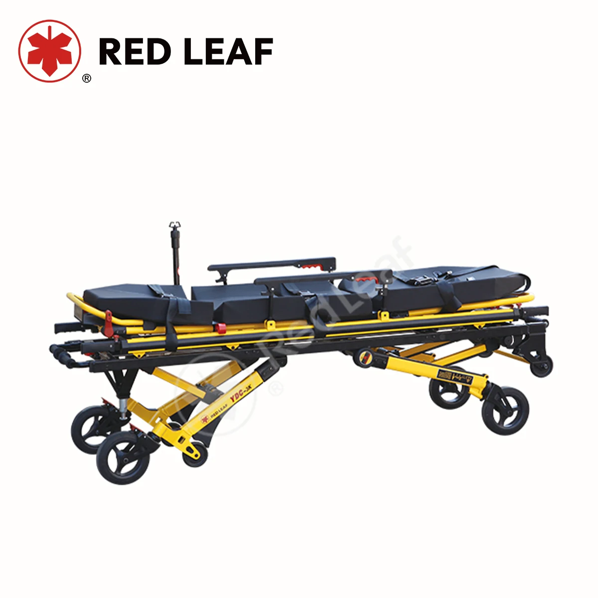 Medical Equipment Emergency Transfer Ambulance Stretcher with Manual Universal Lockable Wheels Aluminum Alloy for CPR
