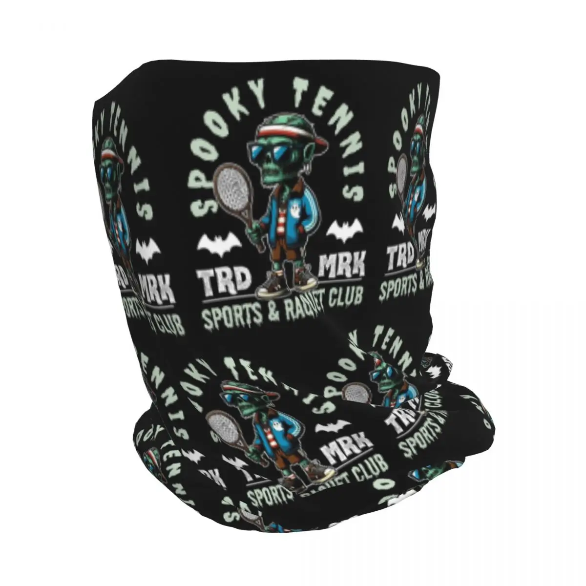 Spooky Tennis Sports And Raquet Club Bandana Neck Gaiter Face Scarf Multifunction Balaclava Beanies Hat Men Women Adult Washable