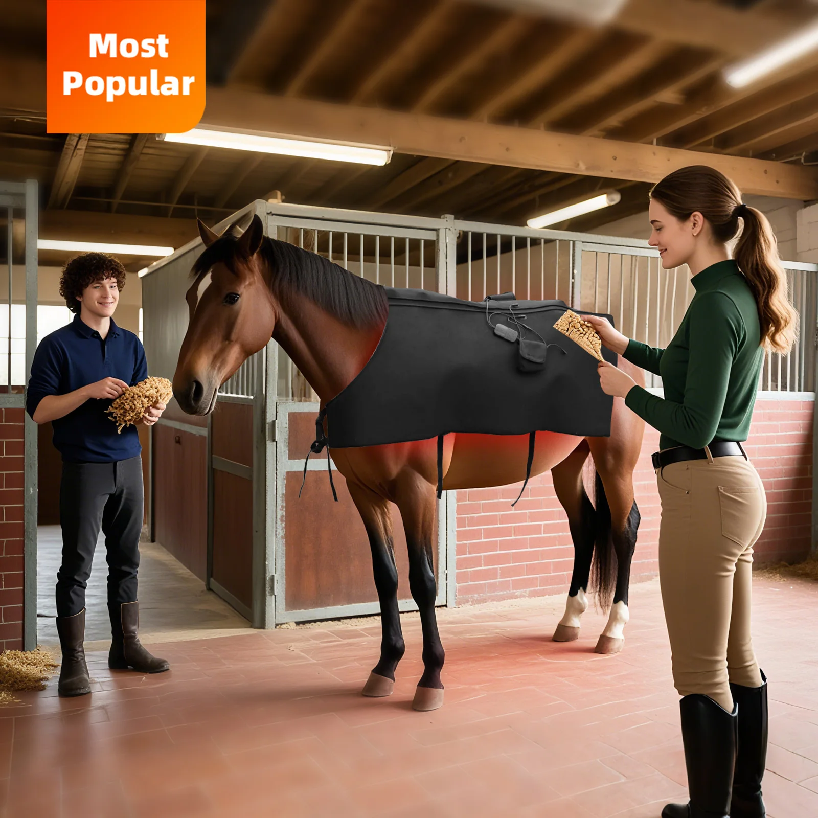 

Equine Wellness Mobile Battery Horse LED Therapy Light Device Infrared Blanket Back Pad Veterinary Therapeutic Equipment