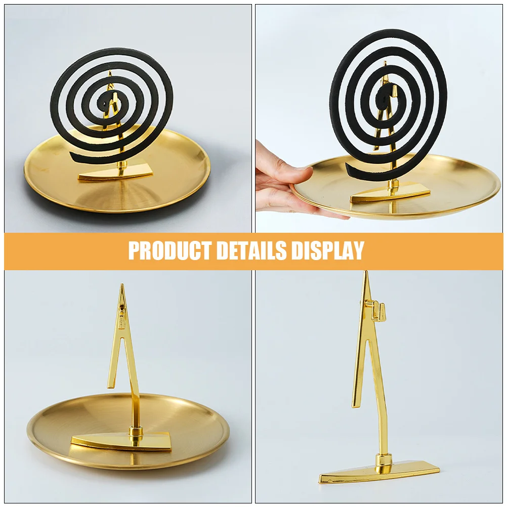 1 مجموعة 1 مجموعة حامل مع صينية رف البخور المعدني لغرفة النوم سطح المكتب ديكور المنزل داخلي تخزين حامل مبخرة