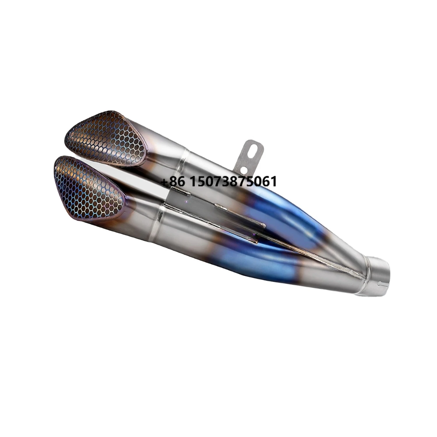 NlkHanm New Titanium Alloy Honeycomb Forged Motorcycle Exhaust Muffler Kit Slip-On Line ZX6R 2021-2024 Retrofit/Upgrade Fits for