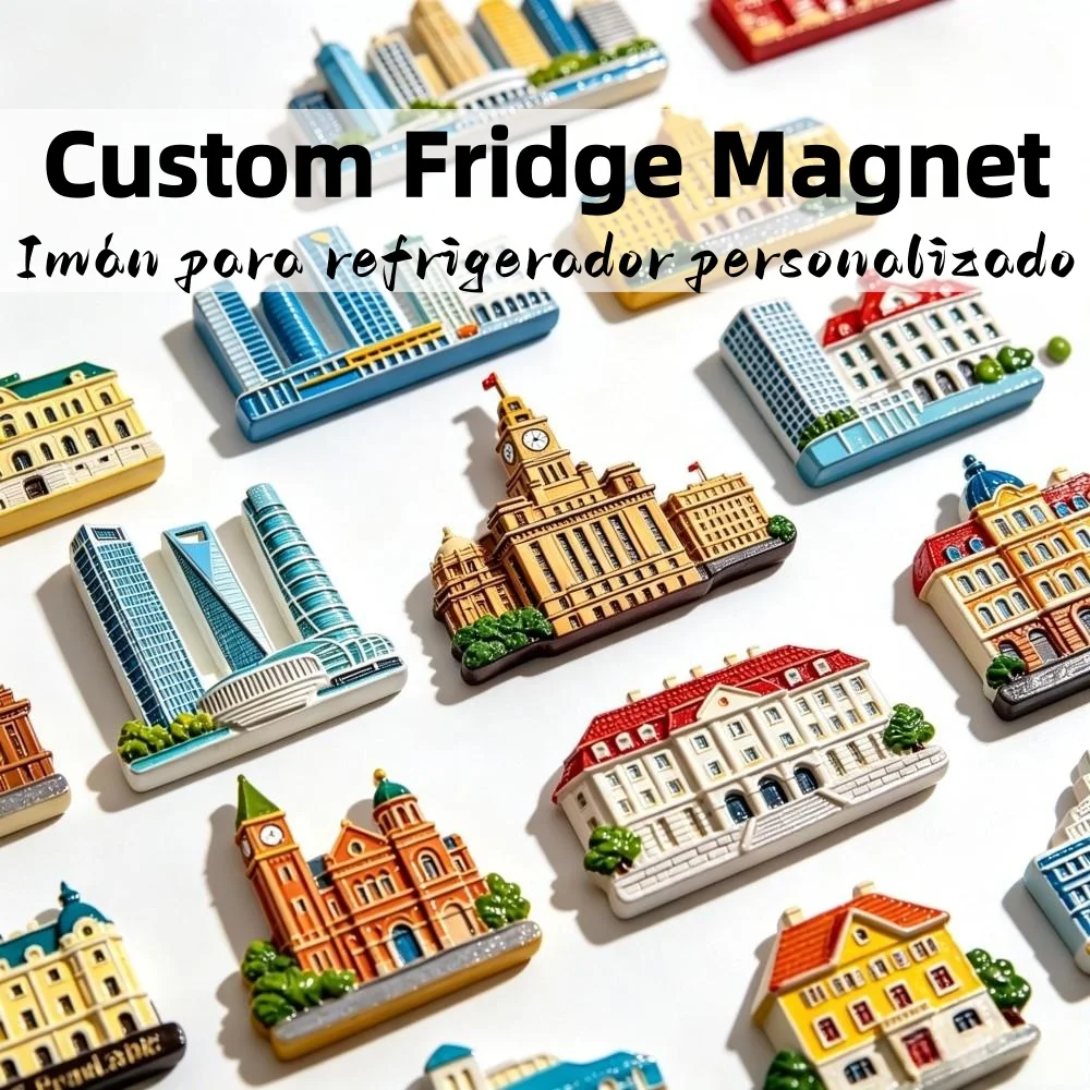 Manufacturer Custom Souvenir Refrigerator Magnet Resin Fridge Magnet City Resin Refrigerator Magnet for Tourist Souvenir