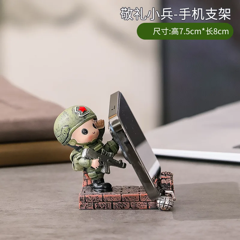 かわいいデスクトップオーナメントスタンドギフト、クリエイティブでキュートな新作ギフト、樹脂工芸品、オフィスデコレーション、iPhone 17/16対応の携帯電話スタンド