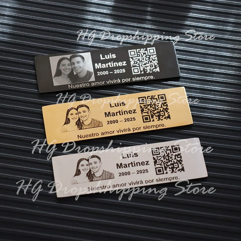 مخصص نقش صور نص لاصق صندوق البريد معرف الباب علامة لوحة 70*20 مللي متر الفولاذ المقاوم للصدأ شعار لوحة بروش مجوهرات للرجال والنساء