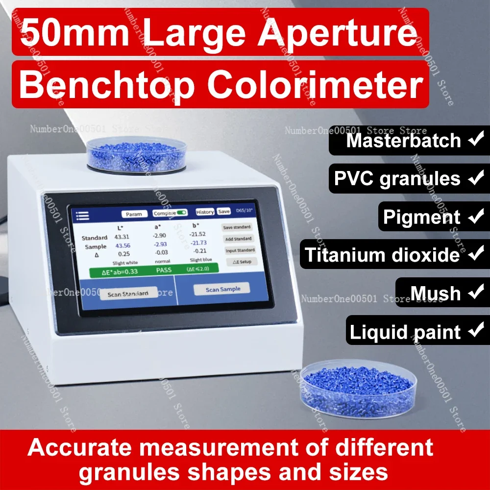LS177 Desktop Spectro Colorimeter Digital Textile Granules Masterbatch Color Lab CMYK RGB Colorimeter for Color Measurement