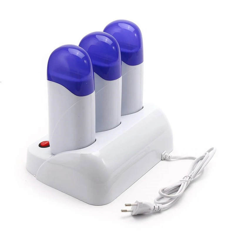 3PCS Rolling เครื่องกำจัดขนตลับหมึก Depilatory Waxing Heater Wax Heater Roller อุ่นตลับหมึก Strips กำจัดขน