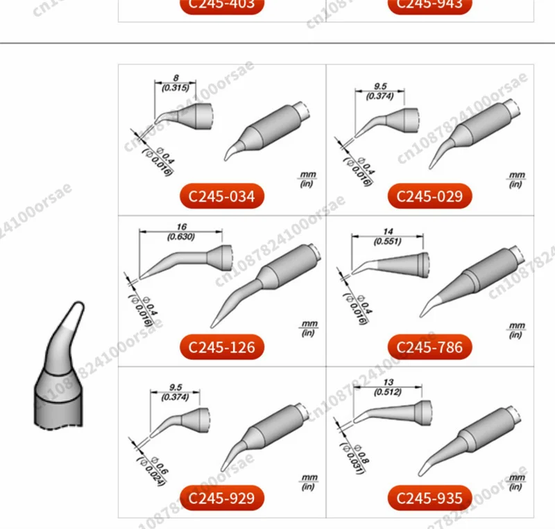 Imagem -03 - Cartucho para Jbc Sugon Aifen a9 e A9pro Cabo de Solda Ferramenta de Acessório de Substituição C245 036 C245