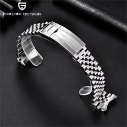 PAGANI DESIGN Original For PD1661,PD1662.PD1651 Watch 316L Stainless Steel Band Strap Jubilee bracelet width 20MM, length 220MM