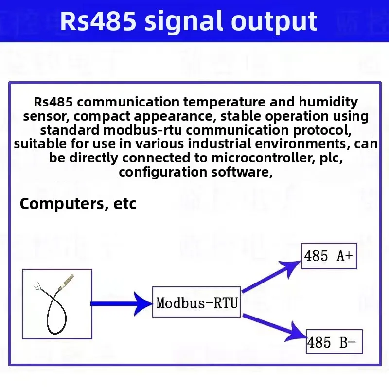 Industrial Waterproof RS485 Acquisition Module Air Temperature and Humidity Monitoring Sensor Probe Environmental Sensors