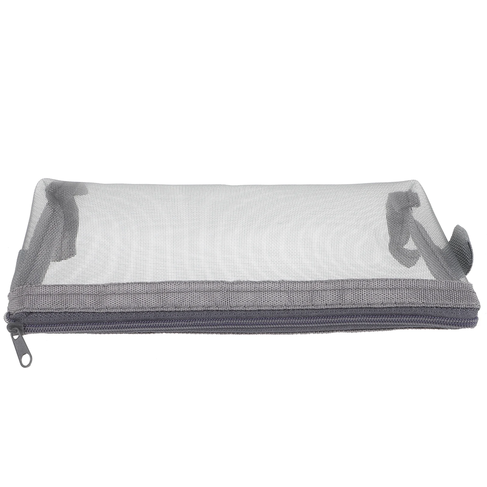 

1pcs Large Capacity File Bag Mesh Pencil Case Lightweight Stationery Organizer Travel Pencil Pouch Bulk Zipper Design Clear