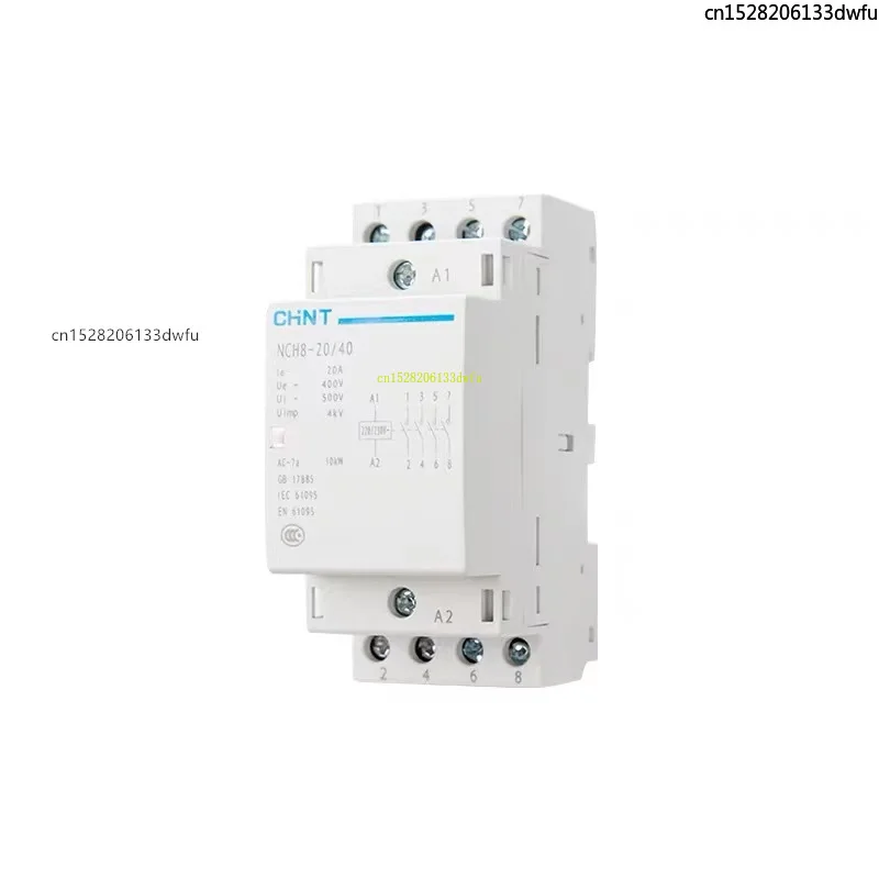 CHINT NCH8 20A 25A 40A 63A 1NO 1NC 2NO 2NC 4NO 2P 4P Din السكك الحديدية المنزلية قواطع التيار المتردد الصغيرة 220V 230V 400V 63/22 63/40 40/22