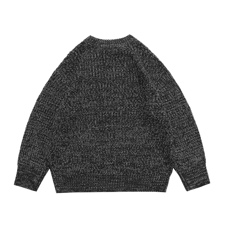 Raf Simons Sweater 1:1 Black Vintage Tagline Loose Crew Neck Knit Wool Sweater Mens Womens Oversized Raf Simons Sweater