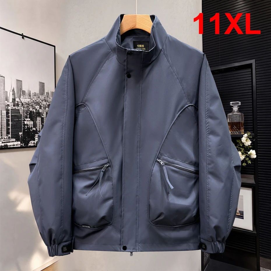 Waterproof Windbreaker Jacket Men 10XL Plus Size Camp Jacket Coat Male Big Size Outerwear Outdoor Spring Autumn Cargo Jackets