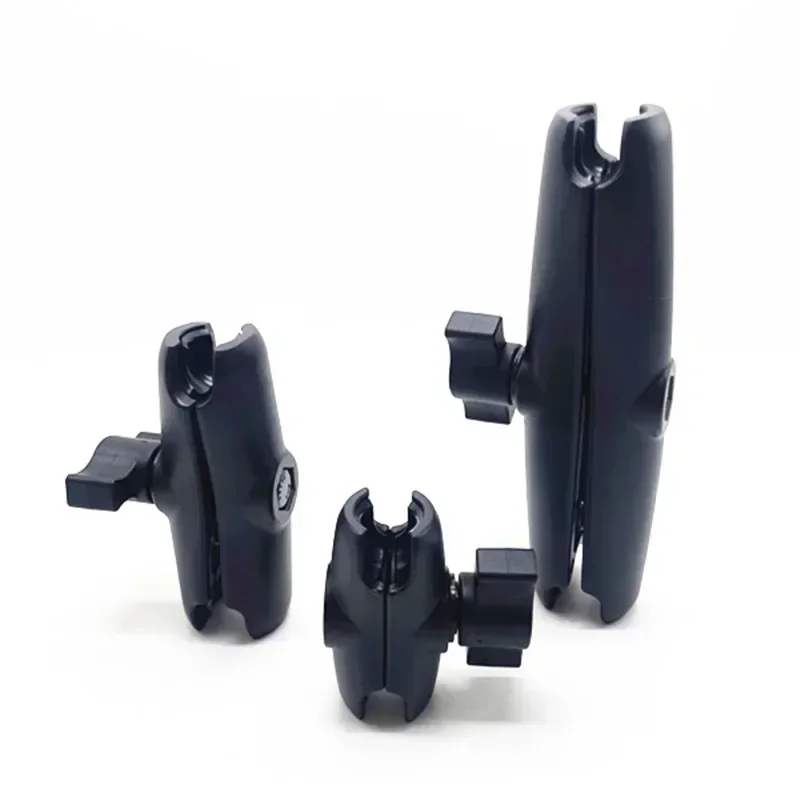 Bicycle Motorcycle Aluminum alloy Double Socket Arm for 17mm- 25mm Ball Head Clip Mount Adapter Extension Swivel Arm RAM Mount