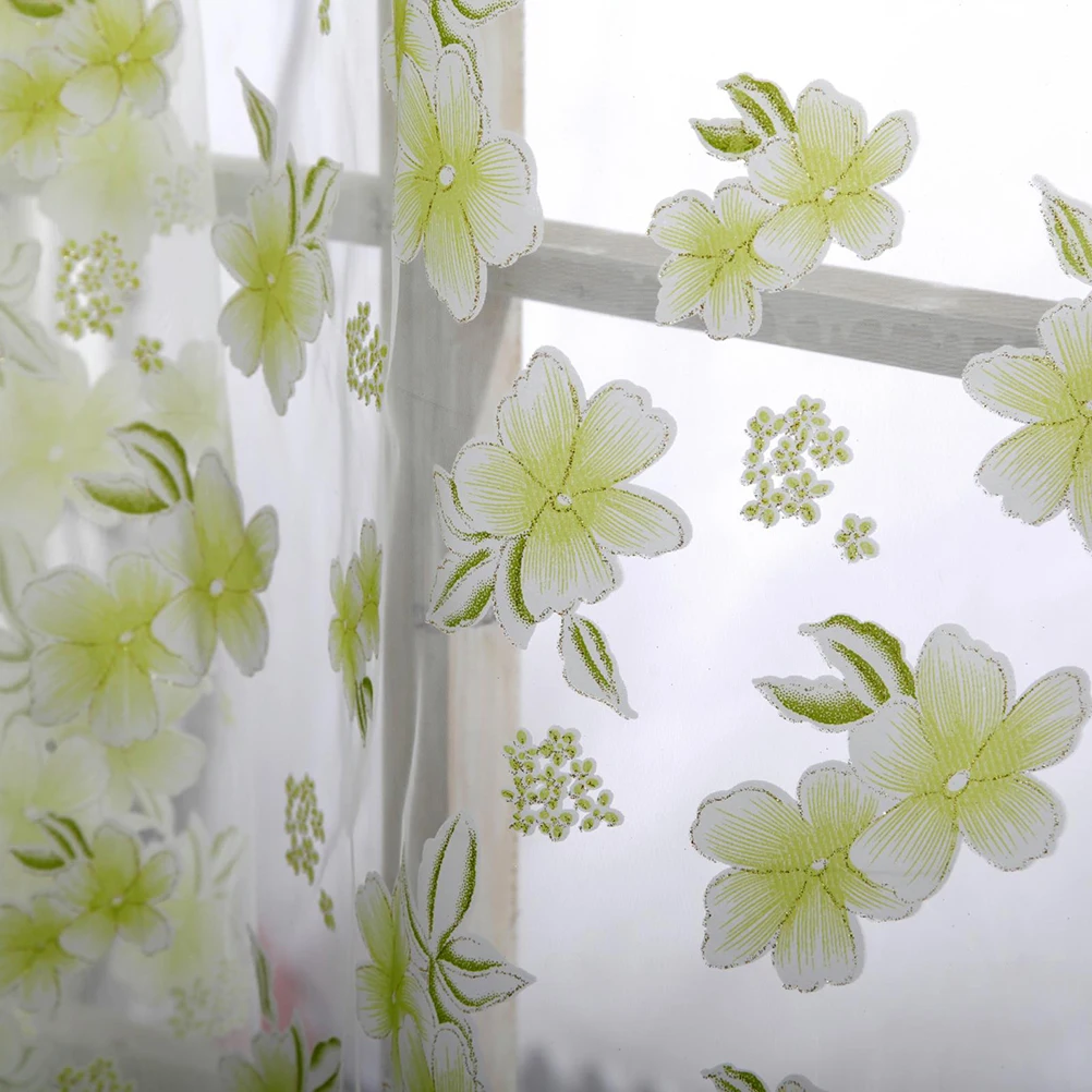 

Light-Colored Flowers Leaves Curtains Net Window Gauze Drapes Bedroom Living Room Study Office Decoration Transparent