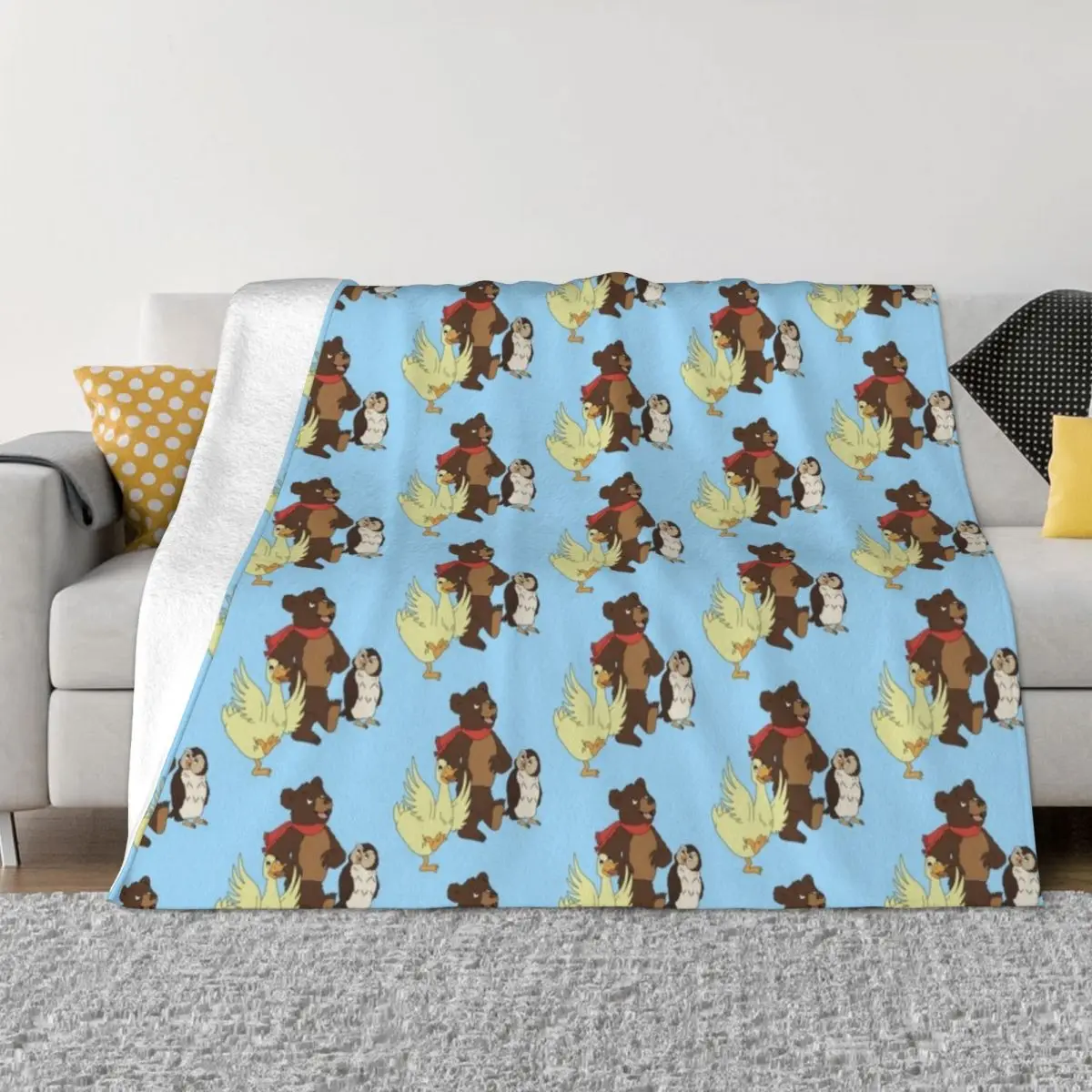 

Little Bear holiday snow fan art Throw Blanket Soft Blanket Summer Bedding Blankets halloween blanket for winter