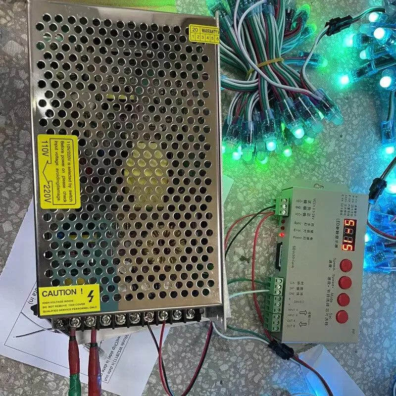 K1000S T500 DC5-24V RGB LED Programmable Pixel Controller For WS2811 WS2812B LED Light Strip