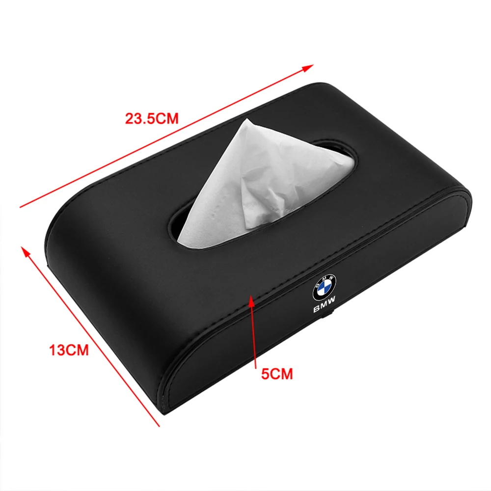 1Pcs Car Interior PU Leather Tissue Box Center Console Storage Case For BMW M Performance M3 M5 M6 F01 F20 F10 F13 F15 F16 F30