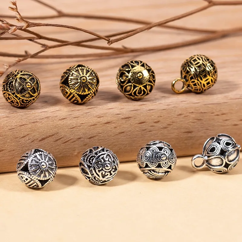 Hollow-Out Metal Frog Button Chinese Style Alloy Pankou Closure for Qipao, Antique Copper Decorative Sew-on Buttons 20pcs