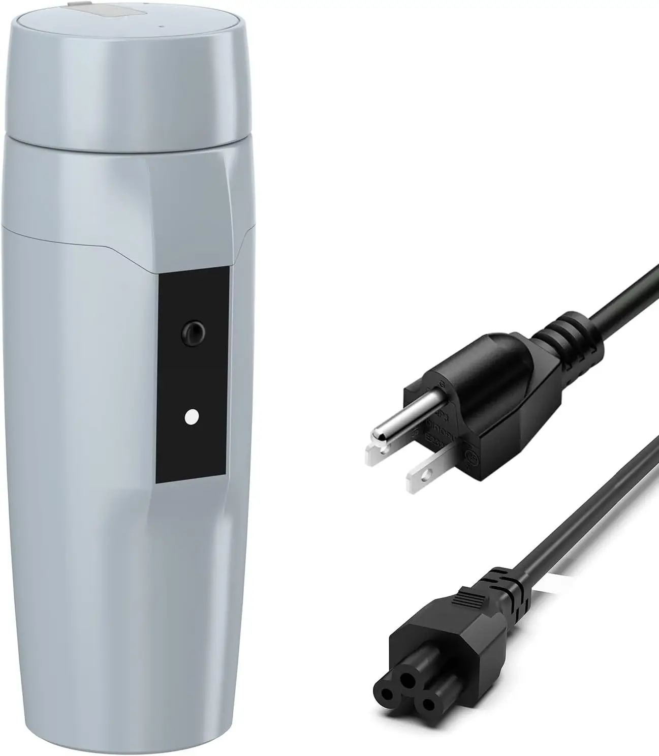 Hervidor eléctrico portátil de 300 W, mini calentador de agua de viaje con apagado automático, gris