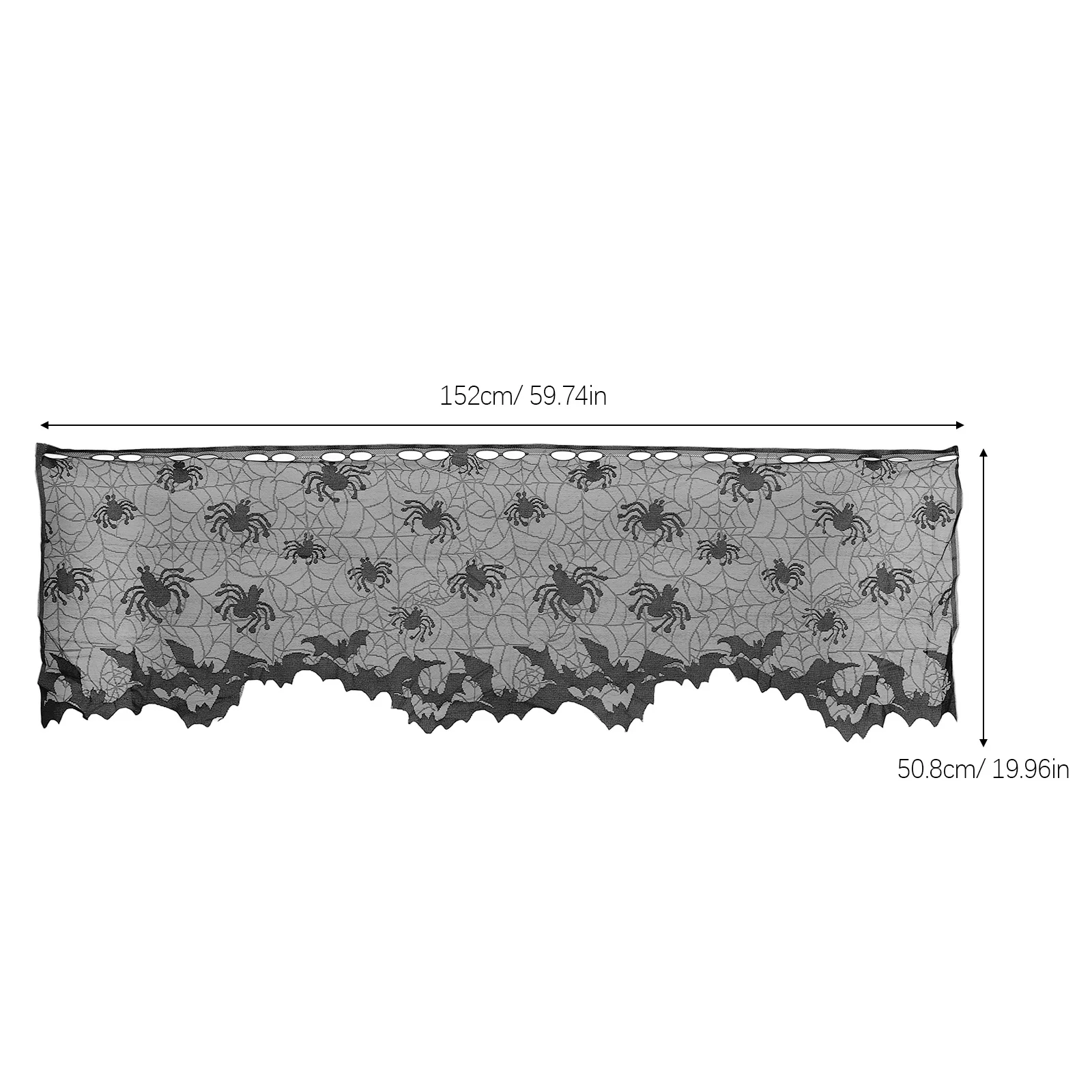 Lace Window Fireplace Cloth Decor Curtain Halloween Spider Web Design Door Curtain Lampshade Fireplace Cloth Decor Black