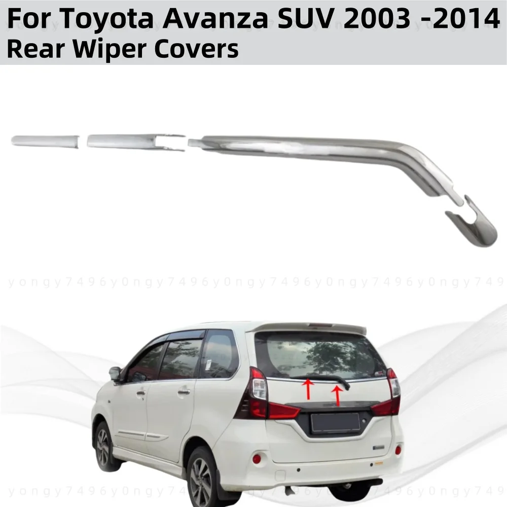 

Car ABS Chrome Accessories Plated Rear Wiper Covers Trim Paste Style For Toyota Avanza SUV 2003 2008 2011 2012 2013 2014