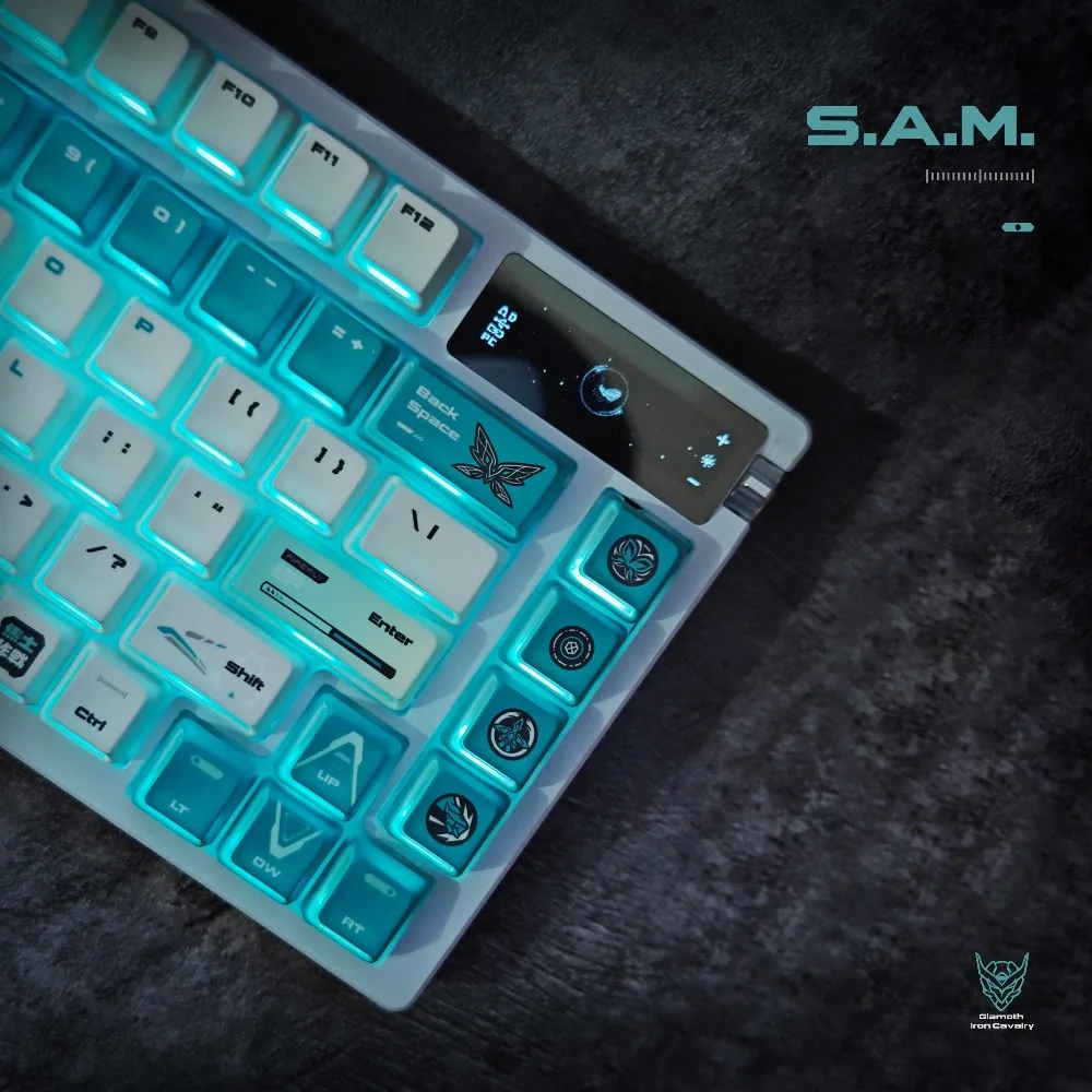 Key Cerberus Sam·Liu·Ying Theme Keycaps Set PBT Sublimation Nuclear Power OEM Profile MX for Mechanical Keyboard Accessories
