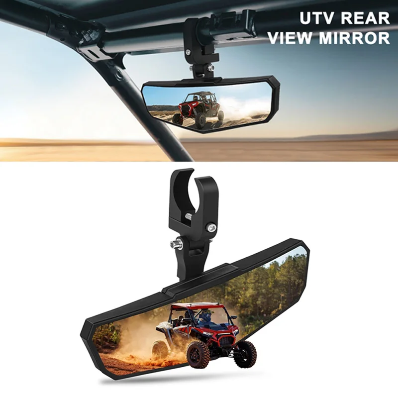 

UTV Center Rear View Mirror For Polaris Ranger XP 1000 500 570 900 for CFmoto Uforce 1000 Zforce 500 for 1.5"-2" Roll Bar