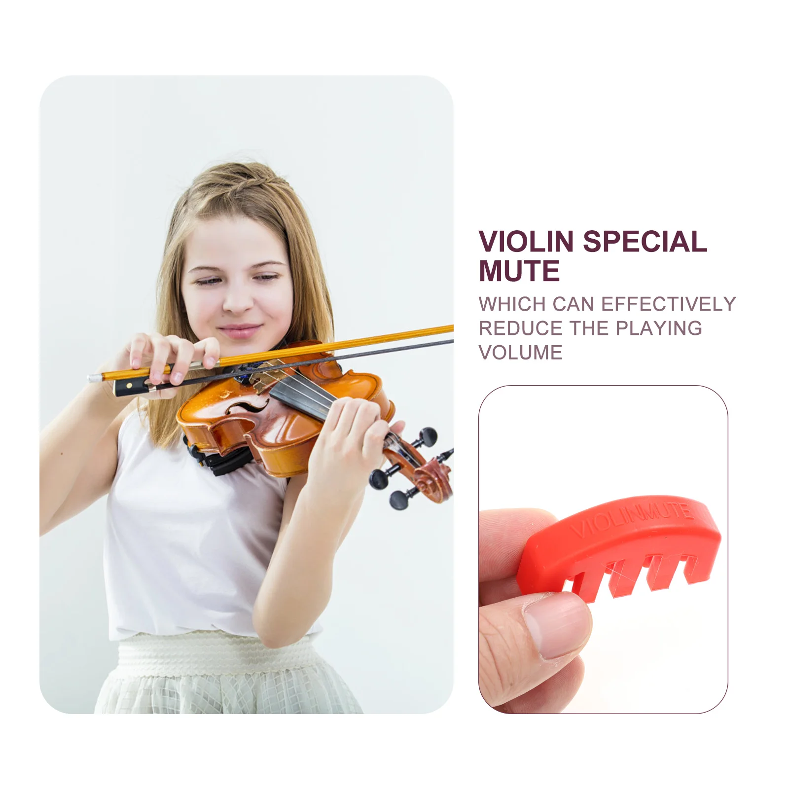

4pcs Violin Mute Rubber Silencers for 4/4 Size Surdina Tools Accessories Fiddle Mute Rubber Fiddles Silencers Lightweight
