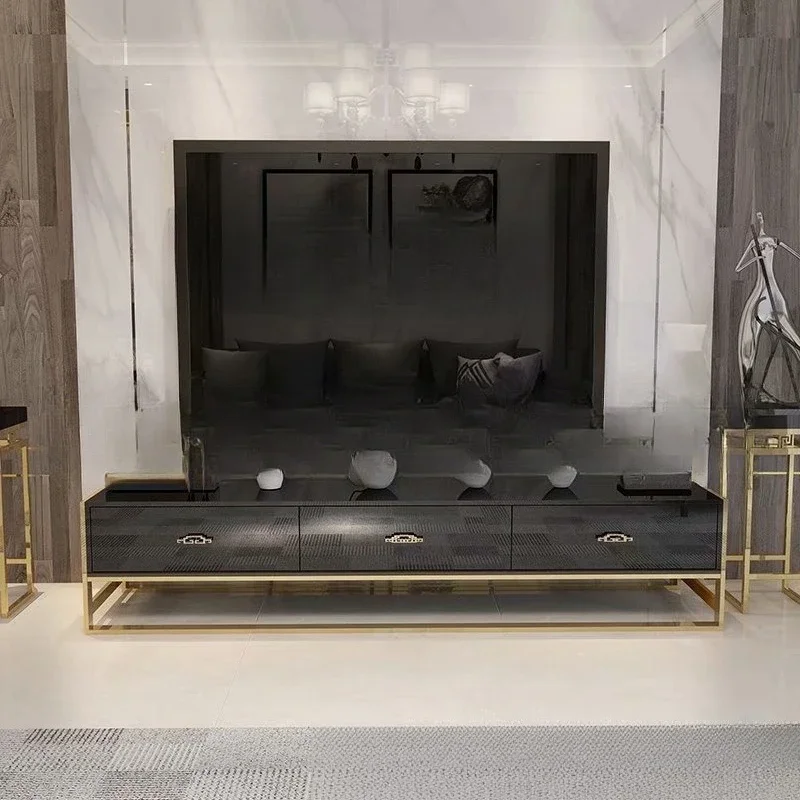 Light luxury post-modern solid wood, TV cabinet, living room simple audio-visual cabinet with drawers, storage cabinet