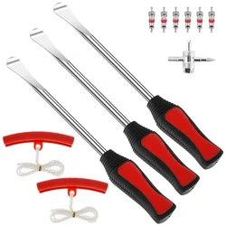 Tire Maintenance Tool Set Steel Spoon Rod Rim Protector Valve Tool for Repair Car Motorcycle Bike Tire Changer Levers Tool Spoon