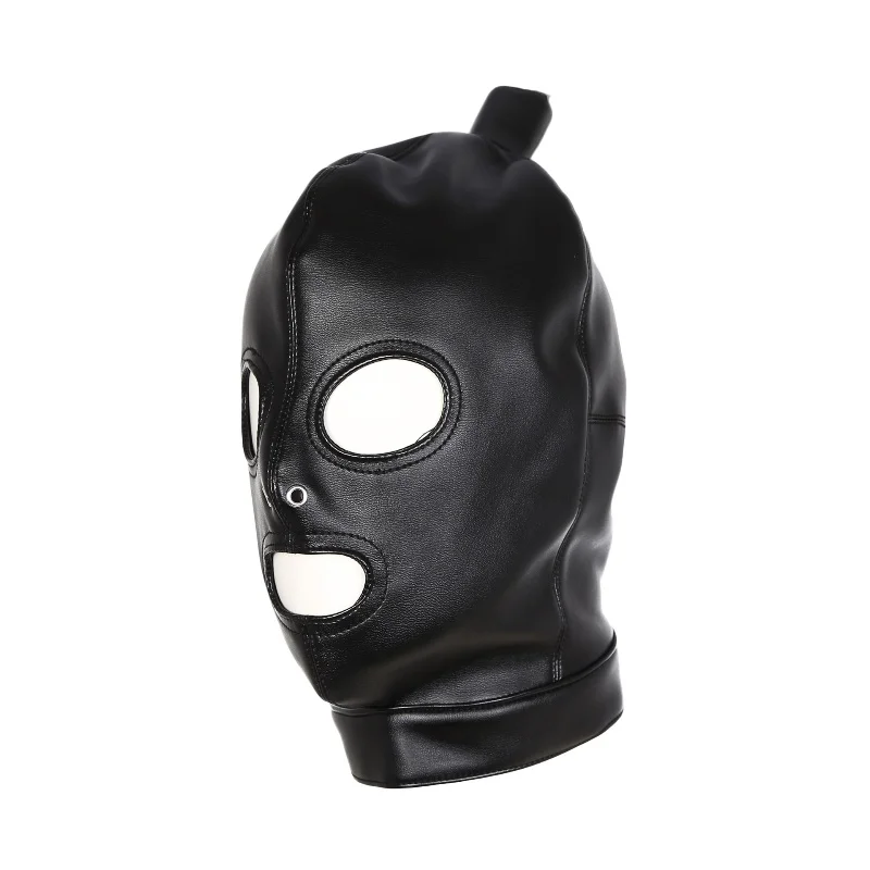 Steampunk Accessories of Unisex Leather Fetish Mask With Hair Ponytail For Sexy Cosplay Rave Festival Chest Belt Headgear Outfit