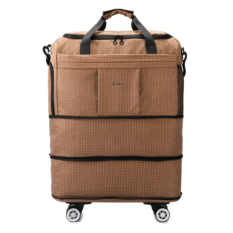 Lightweight Large Capacity Rolling Duffel Bag for Women Overnight Travel Bag with Spinner Wheels, Sports Gym Bag, Handheld Carry