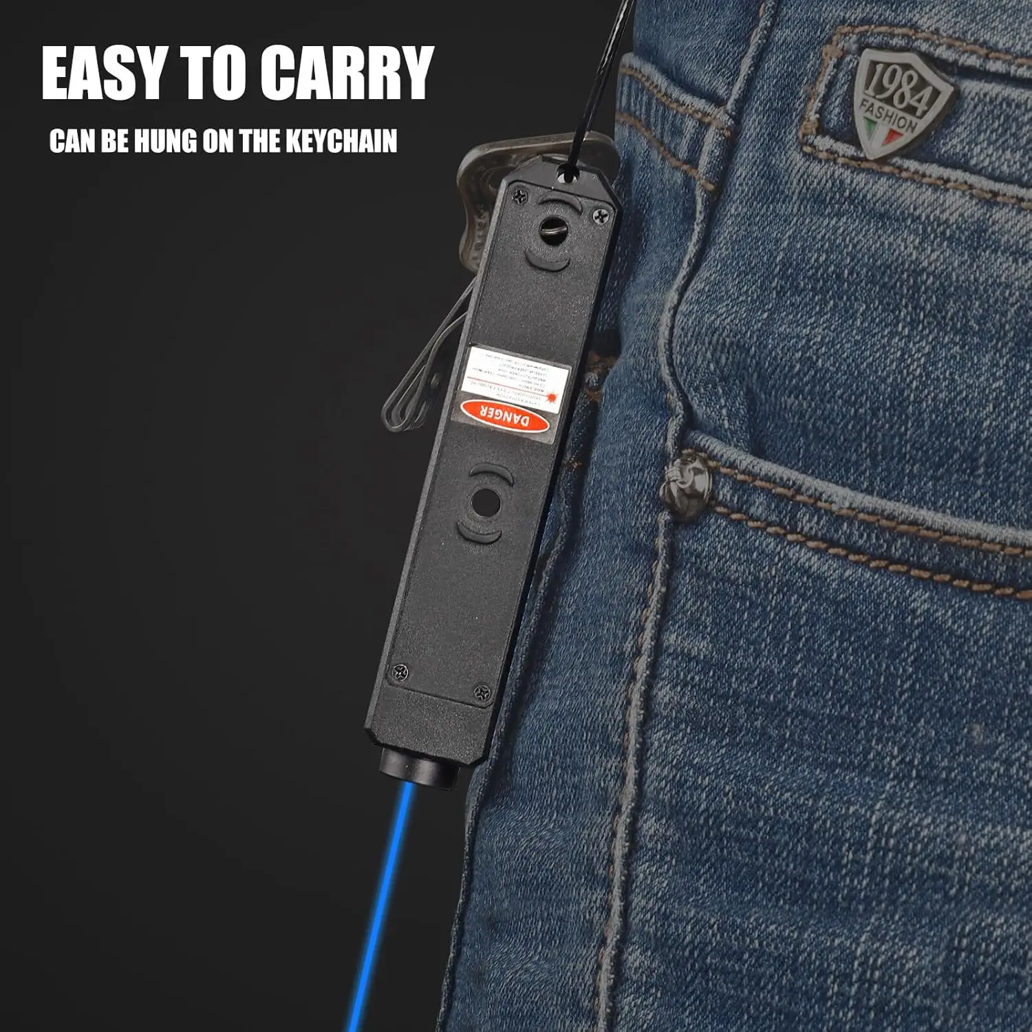 เลเซอร์สีน้ําเงิน (เอาต์พุตเลเซอร์ Class IIIA คือ 5mW) ระยะ 1.2 ไมล์พร้อมฟังก์ชัน Strobe Type-C ชาร์จใหม่ได้เข้ากันได้กับ M-Lok Rail