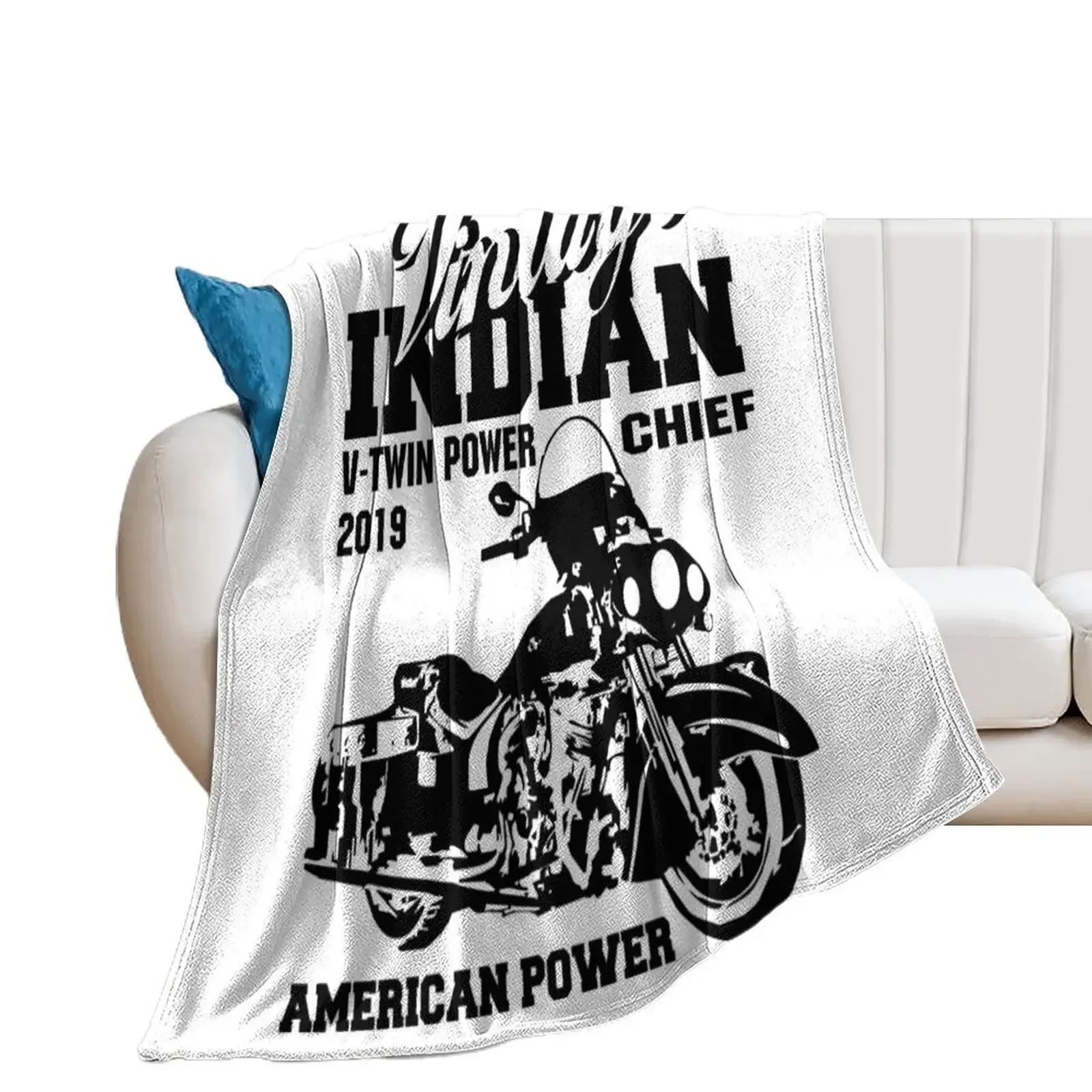 VINATGE Indian Chief Classic Motorcycles - American Power Throw Blanket For Baby Designers Blankets