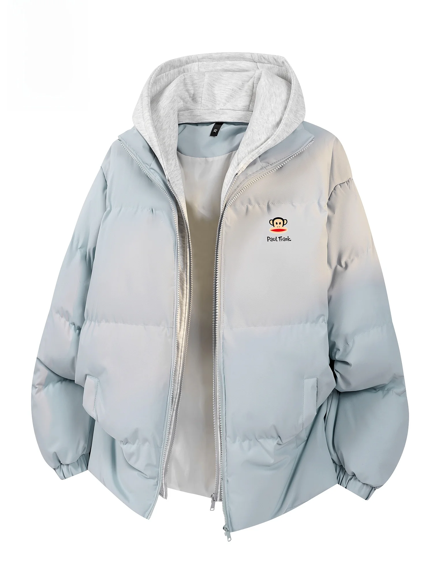 

PaulFrank Monkey Hooded Jaet Men's Winter Thiened Casual Warm Coat Loose Fit Polyester Fabric Youth Faion Daily Wear