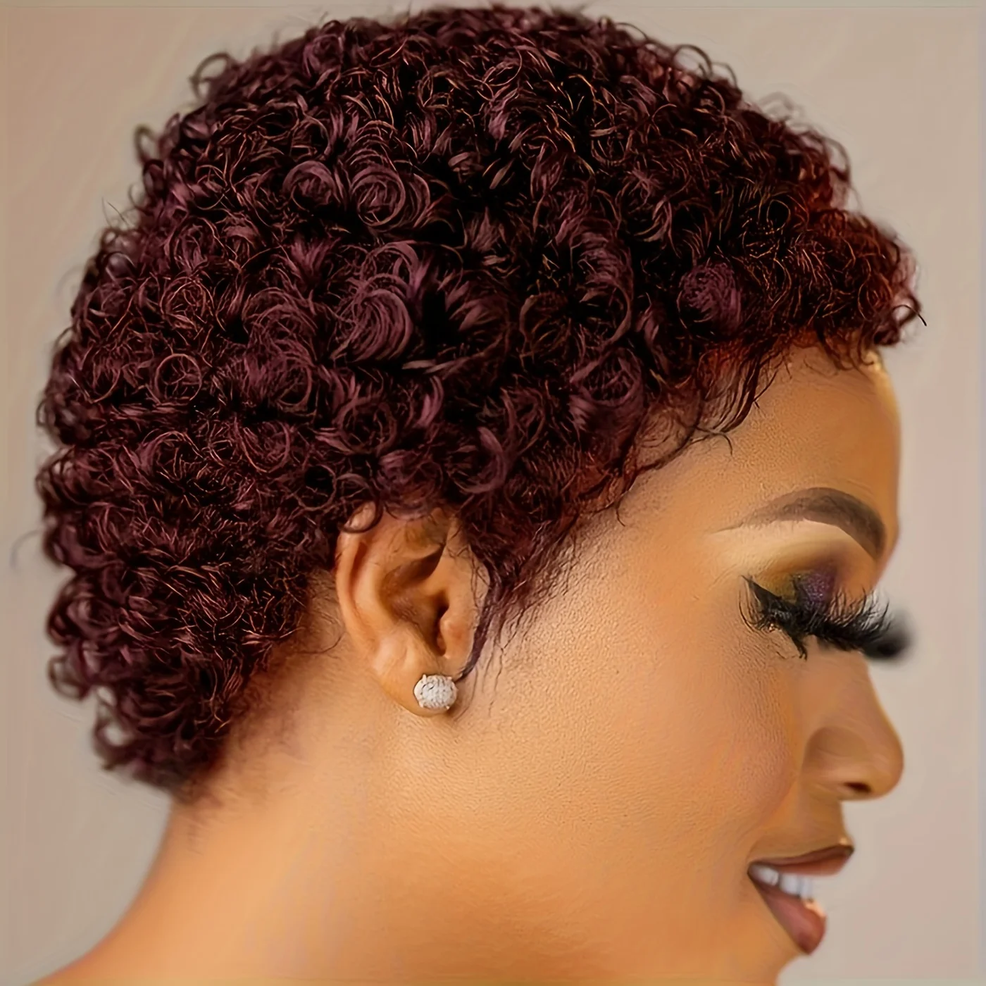 Short Pixie Cut Kinky Curly Wigs For Women Brazilian Remy Human Hair Wigs Glueless Machine Made Jerry Curly Wigs