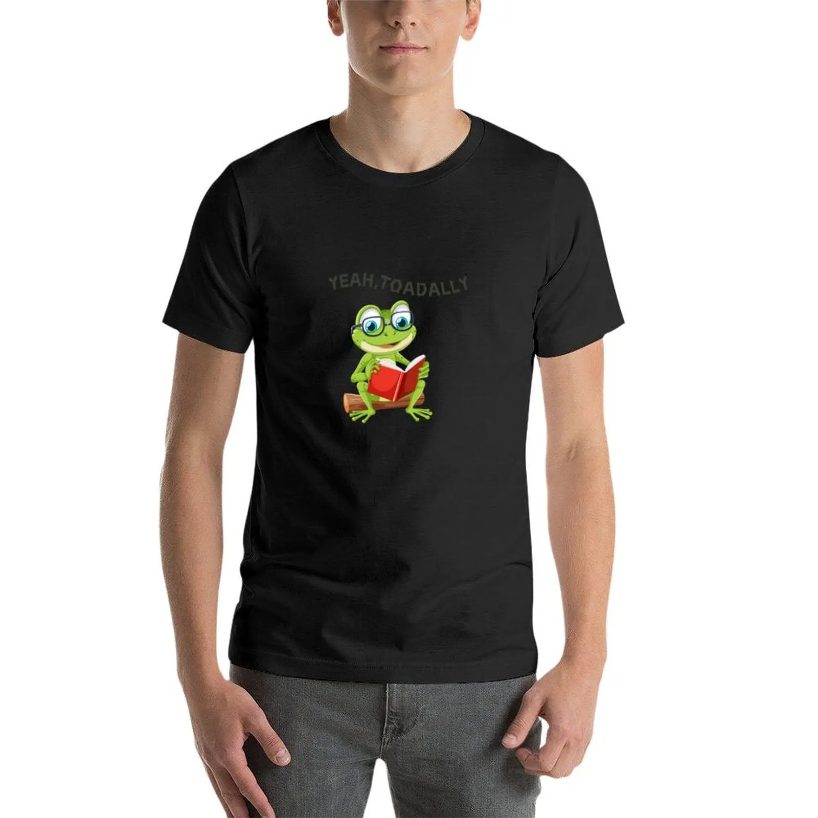 Hop into Style: Ribbiting Frog-Themed T-Shirt, tops de talla grande, camisetas altas para hombre