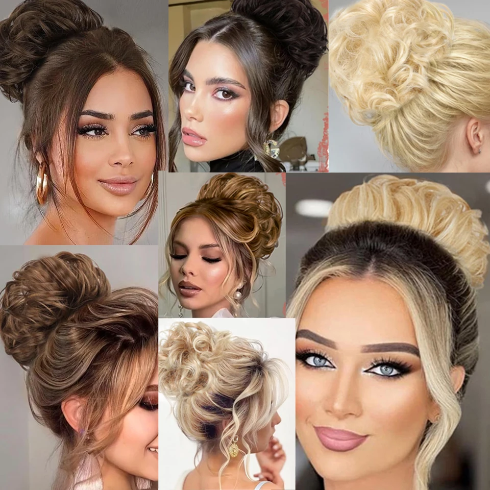 Rommelige Knot Haarstuk Kam Haar Knot Haarstuk Voor Vrouwen Drawstring Haar Knot Haarstukken Grote Rommelige Knot Haarstukken Synthetische Ha