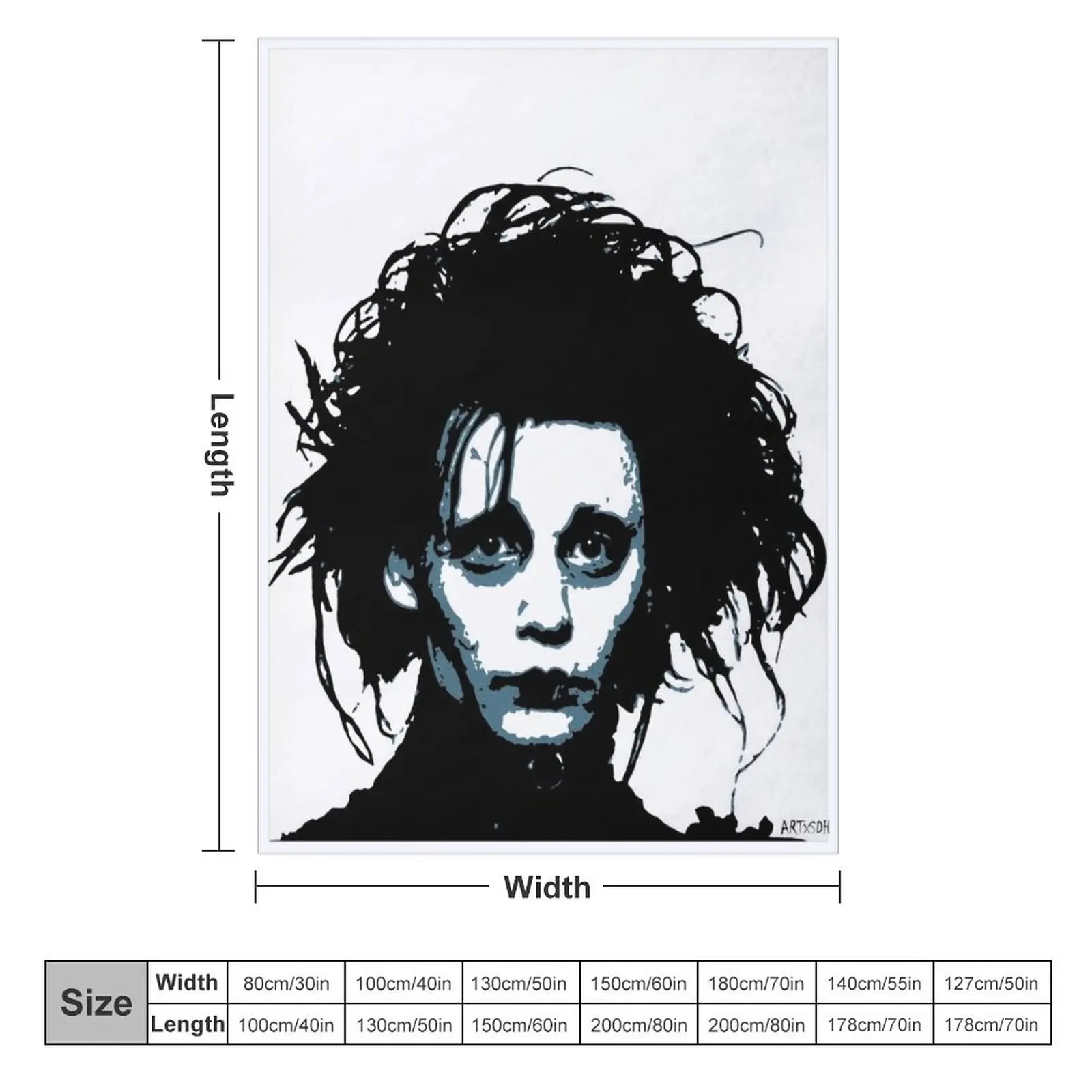 Edward Scissorhands Throw Blanket Extra Large Throw Heavy Blankets