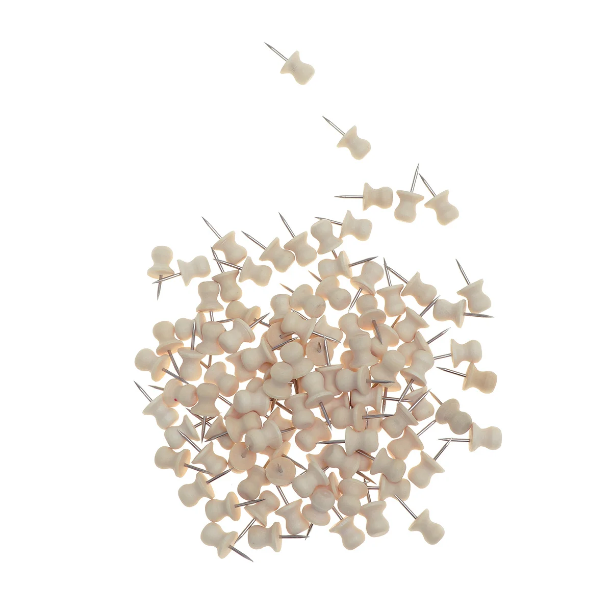 

100pcs Wood Star Decorative Thumbtacks For Office Fixing Papers Posters Photos Memos Maps Eco-Friendly