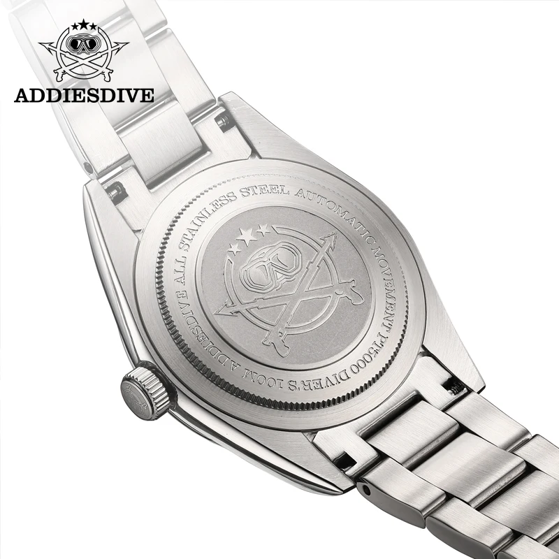 ADDIESDIVE Men Watch 36mm Luxury Sapphire Bubble Mirror Pot Cover Glass PT5000 Automatic Mechanical Waterproof 100m Watches