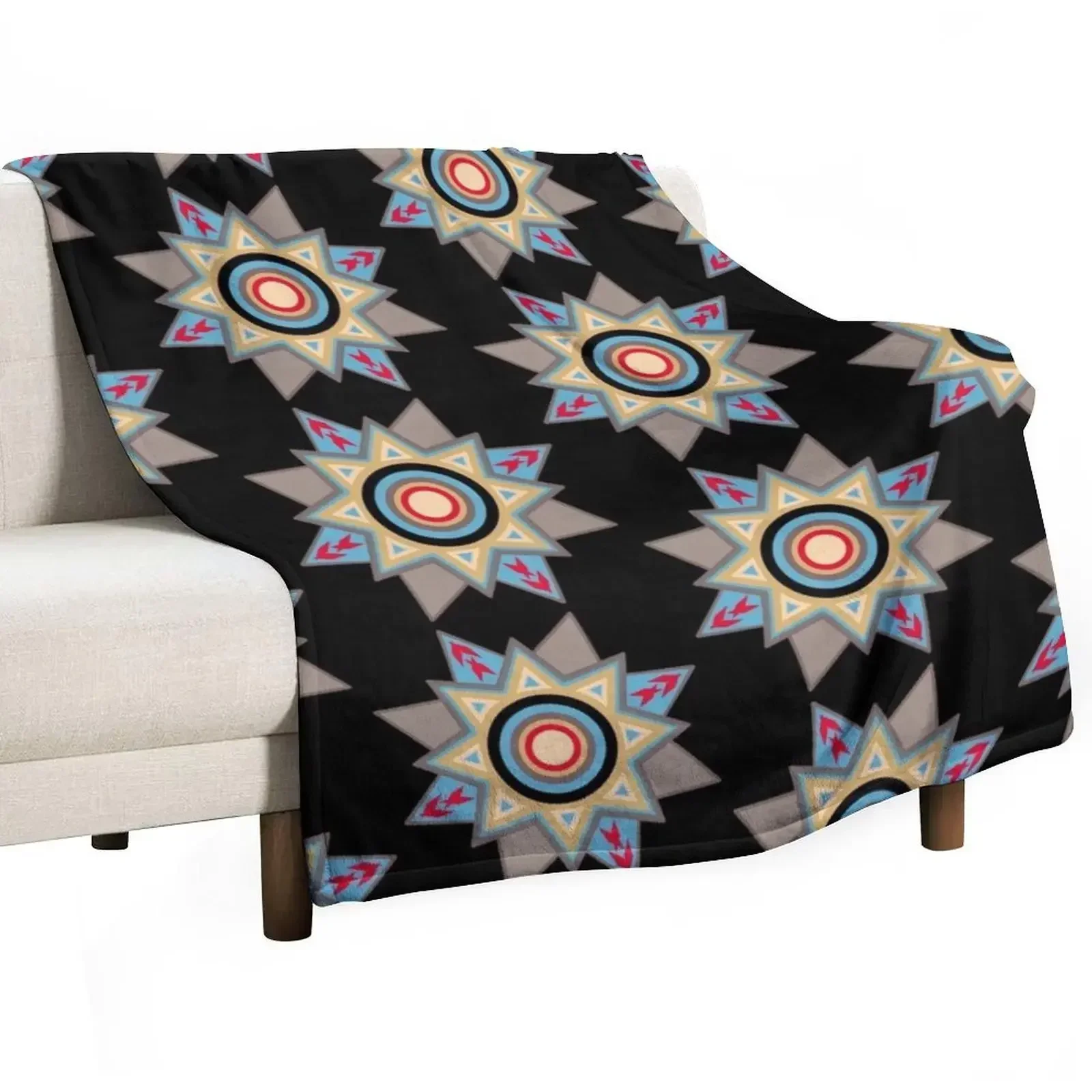 

choctaw sunburst2 Throw Blanket Custom decorative blankets ands Decorative Sofas Blankets