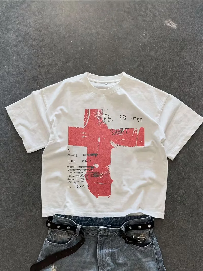 New Arrivals: Printed Crew-Neck T-Shirts, '90s Retro Crop Tops, Y2K “Trash” Style, and 2000s-Style Tops—Unisex