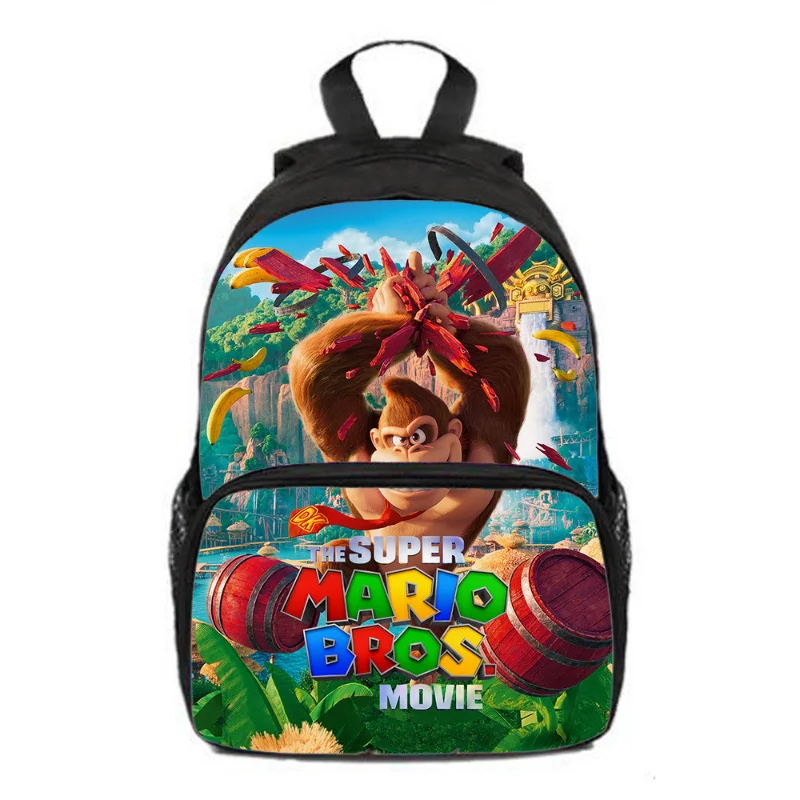 2024 New Super Marios Bros School Bag Anime Figure Luigi Backpack Children Elementary Kindergarten Marios Backpack Kids Gift