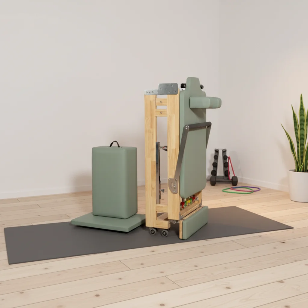 

High Quality Custom Logo Color Foldable Wood Pilates Reformer Home Oak Portable for Studio Use