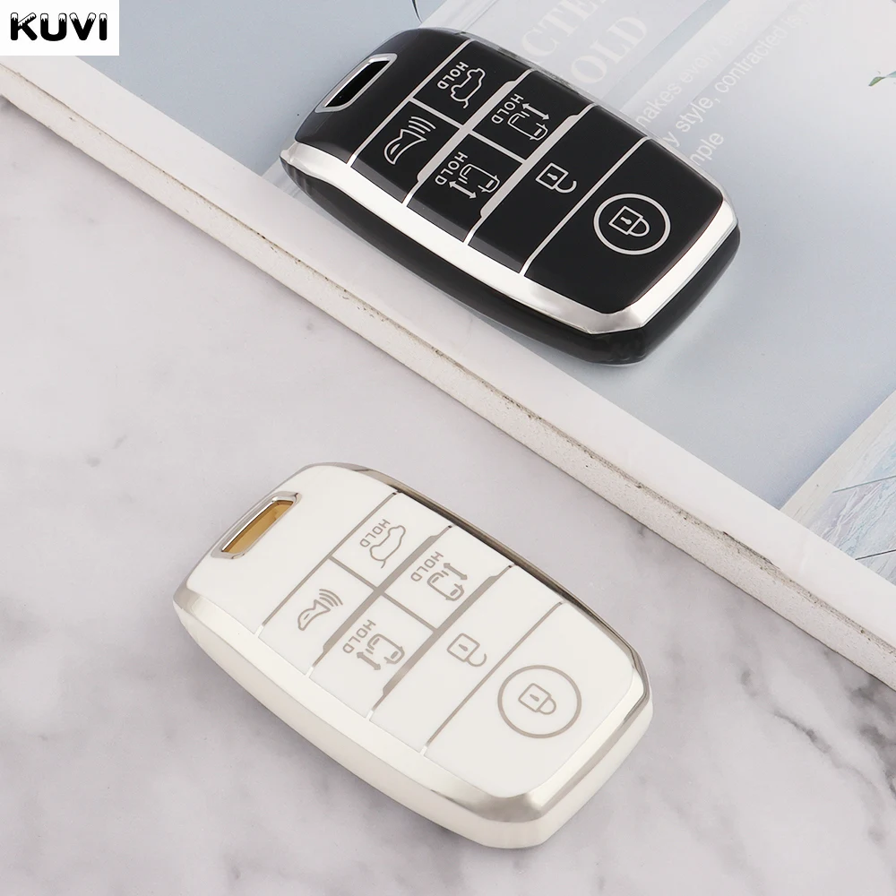 6 Buttons TPU Car Remote Key Case Cover Fob For Kia New Sedona Grand Carnival Snugly Sorento L580 Kia Doule Carnival Accessories