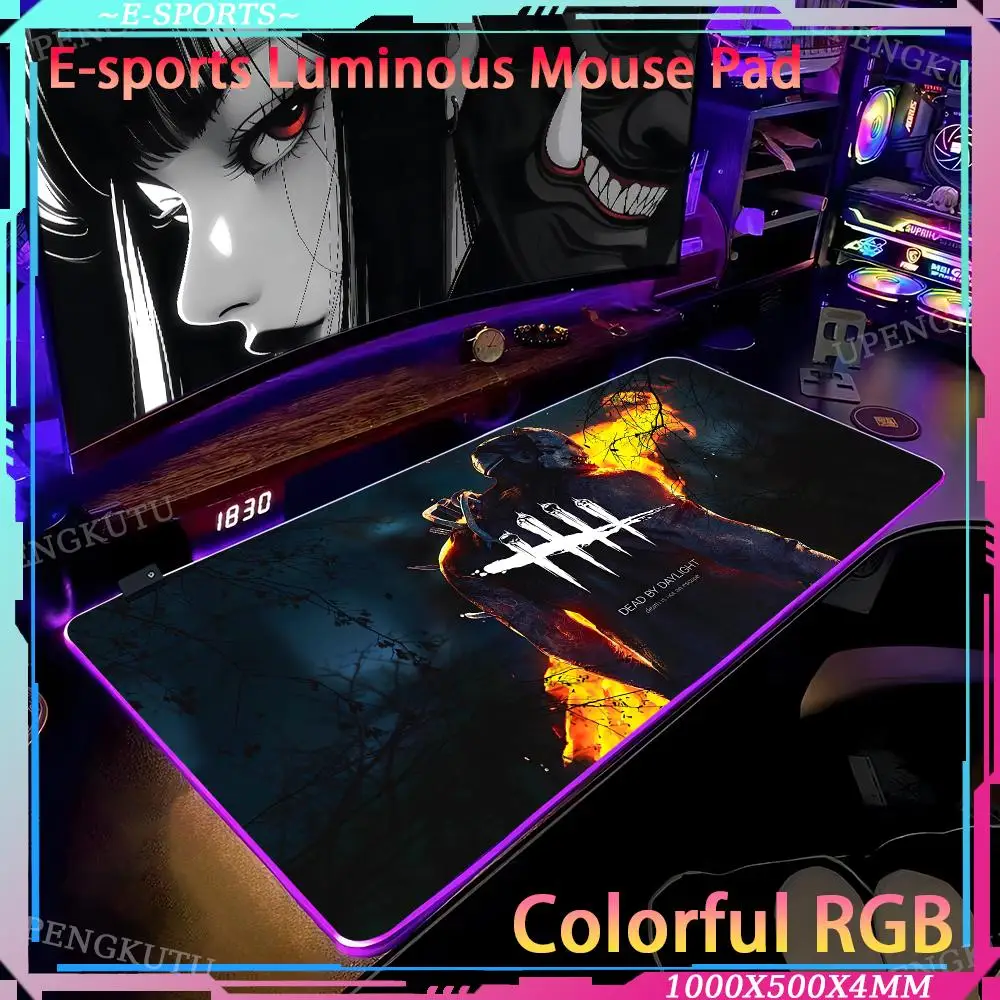 D_Deads by Daylight Gaming keyboard pad Mouse Pads Keyboard accessories Cute desk pad Desktop protection pad RGB game mouse pad