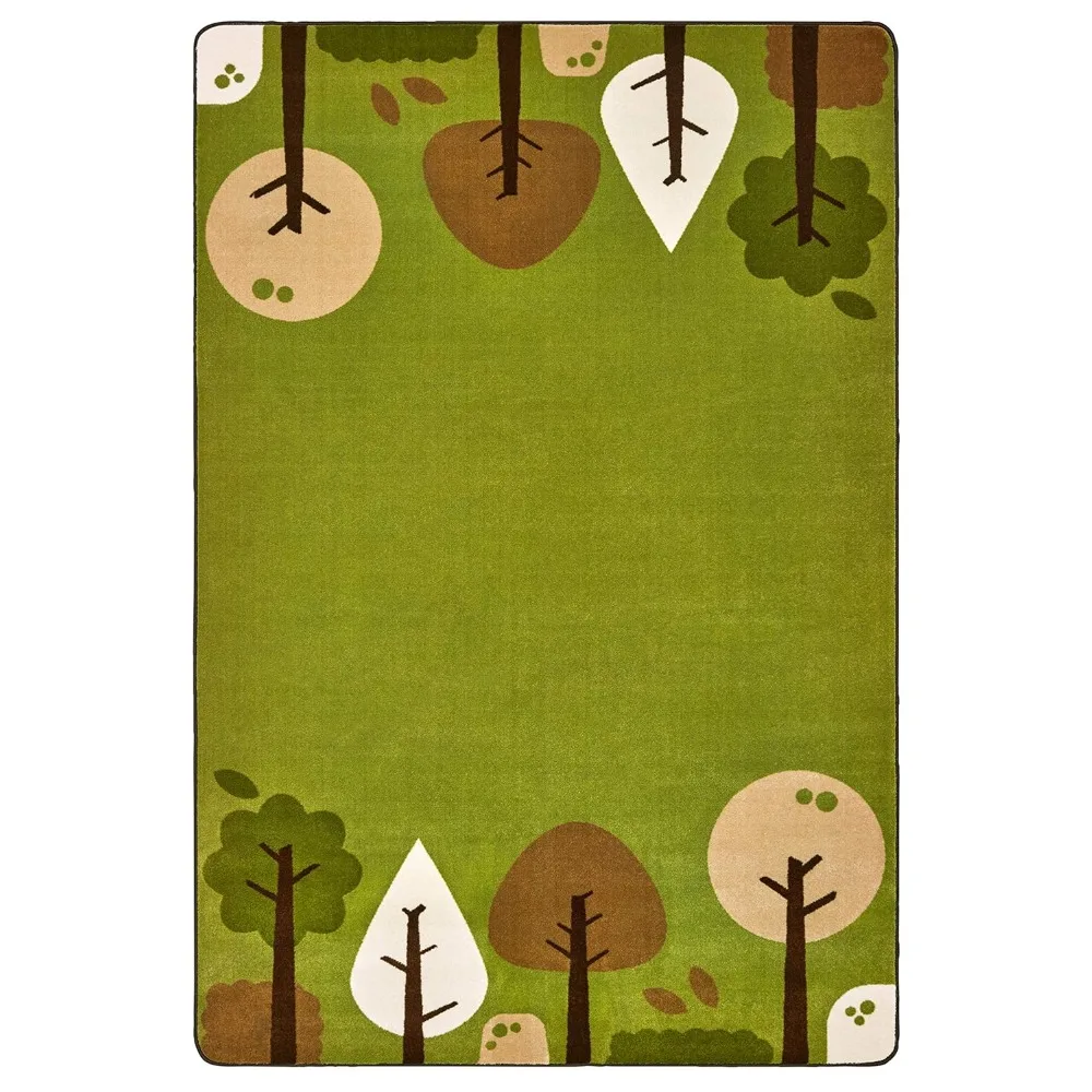 

33754 KIDSoft Tranquil Trees Decorative Rug 4ft x 6ft Rectangle Green