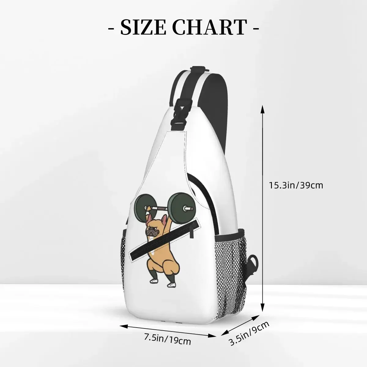 انتزاع رفع الأثقال الفرنسية البلدغ حقيبة صدر للرجال الرجال الرافعة Crossbody على ظهره حقيبة صدر للرجال السفر المشي لمسافات طويلة Daypack حقيبة كتف
